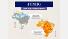 Junho terá calor acima da média em grande parte do Brasil
