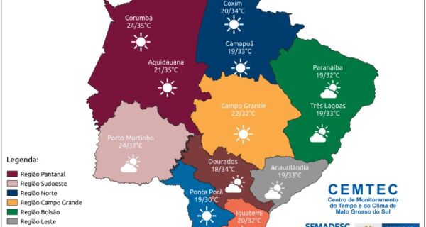 Terça-feira será de sol e céu firme; onda de frio começa a chegar na quarta-feira