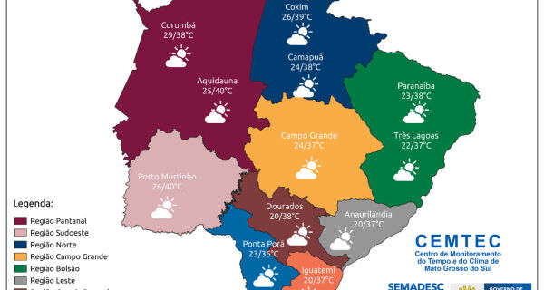 MS começa a semana com altas temperaturas e tempo seco