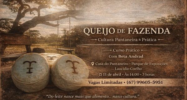 Venha aprender com o Curso "Queijos de Fazenda" na Expogrande 2026