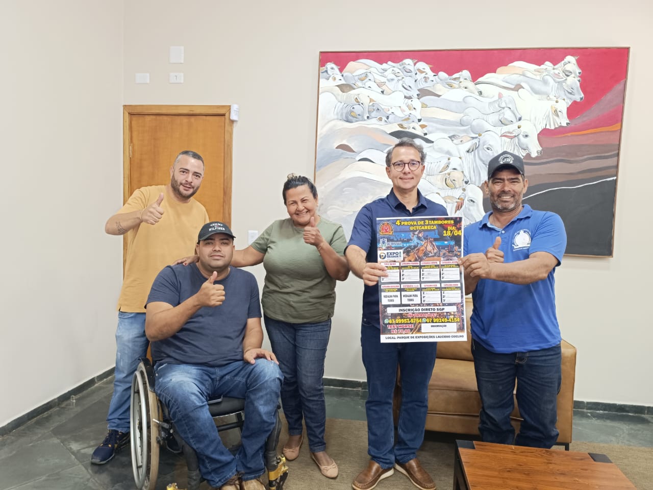 CT Careca, presidente da Acrissul e empresário Djonny Moura fecharam parceria para a 4° Prova de Tambor